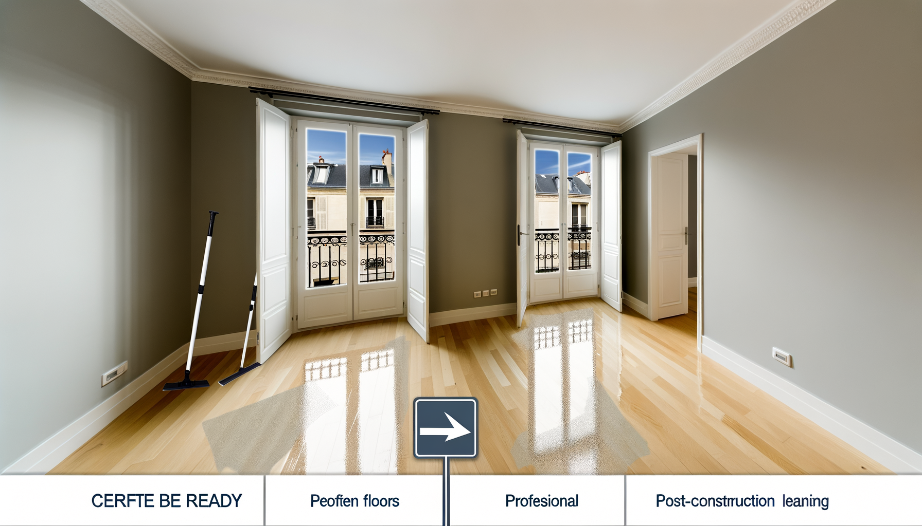 Appartement après nettoyage post-travaux
