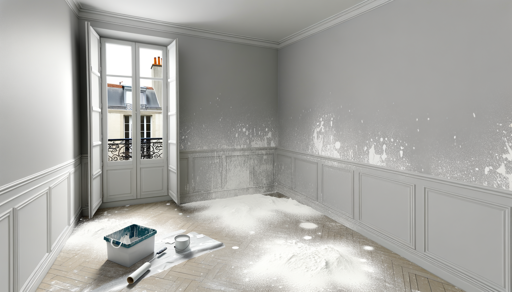 Appartement avant nettoyage post-travaux